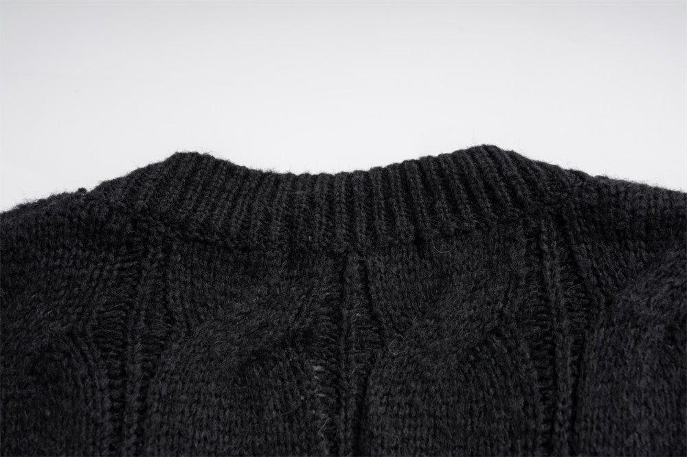 Lockerer lässiger Pullover Weste Weste Mantel