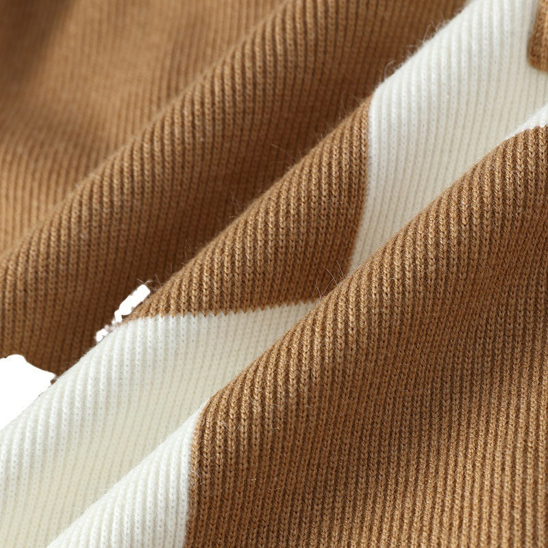 Trend Rundhals Mehrfarbige Pullover