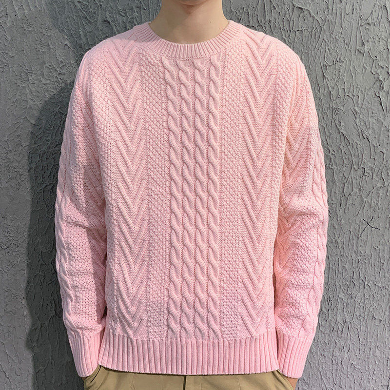 Strickpullover aus dickem Garn mit Fried Dough Twists für Herren