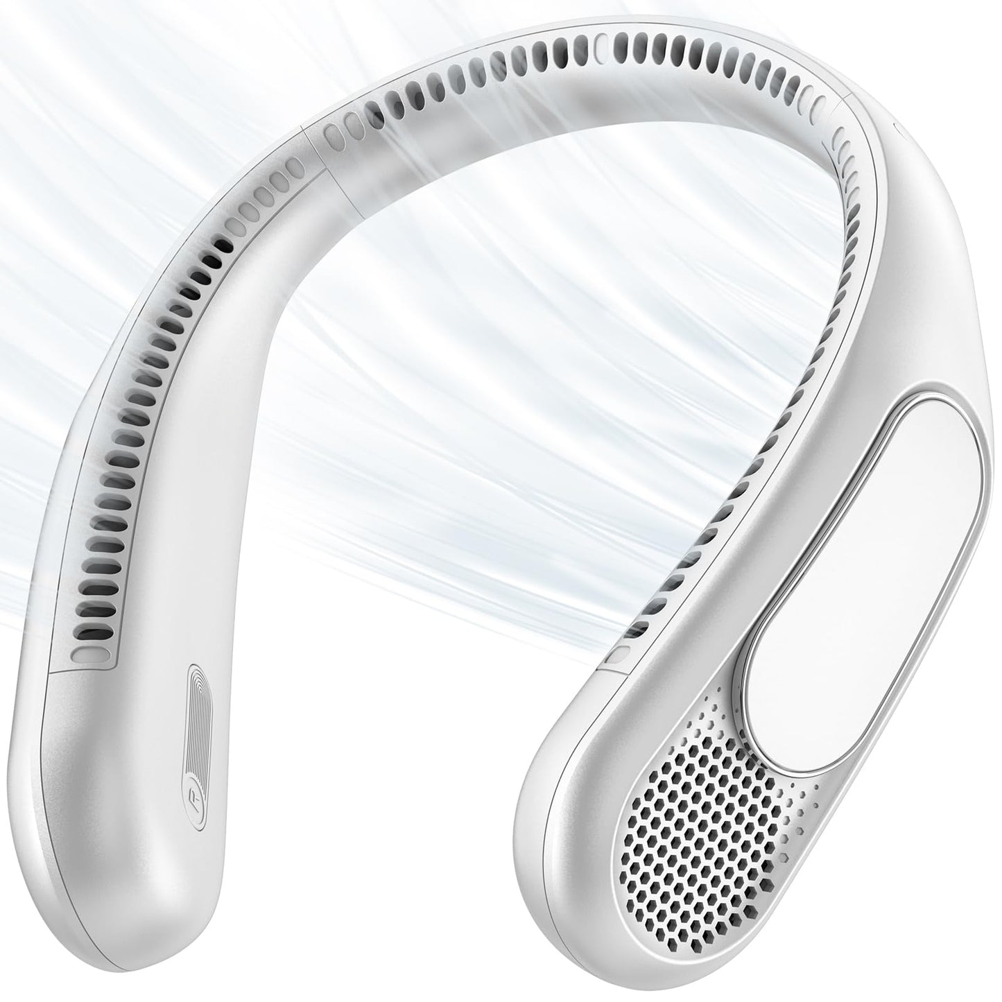 anysun Nackenventilator, USB Ventilator mit 66 Luftauslässe, 360° Luftstrom, 4 Stufen, 6000mAh USB Wiederaufladbar, Freihändiger Leichter Hals ventilator für Büro, Pendeln, Reisen und Outdoor