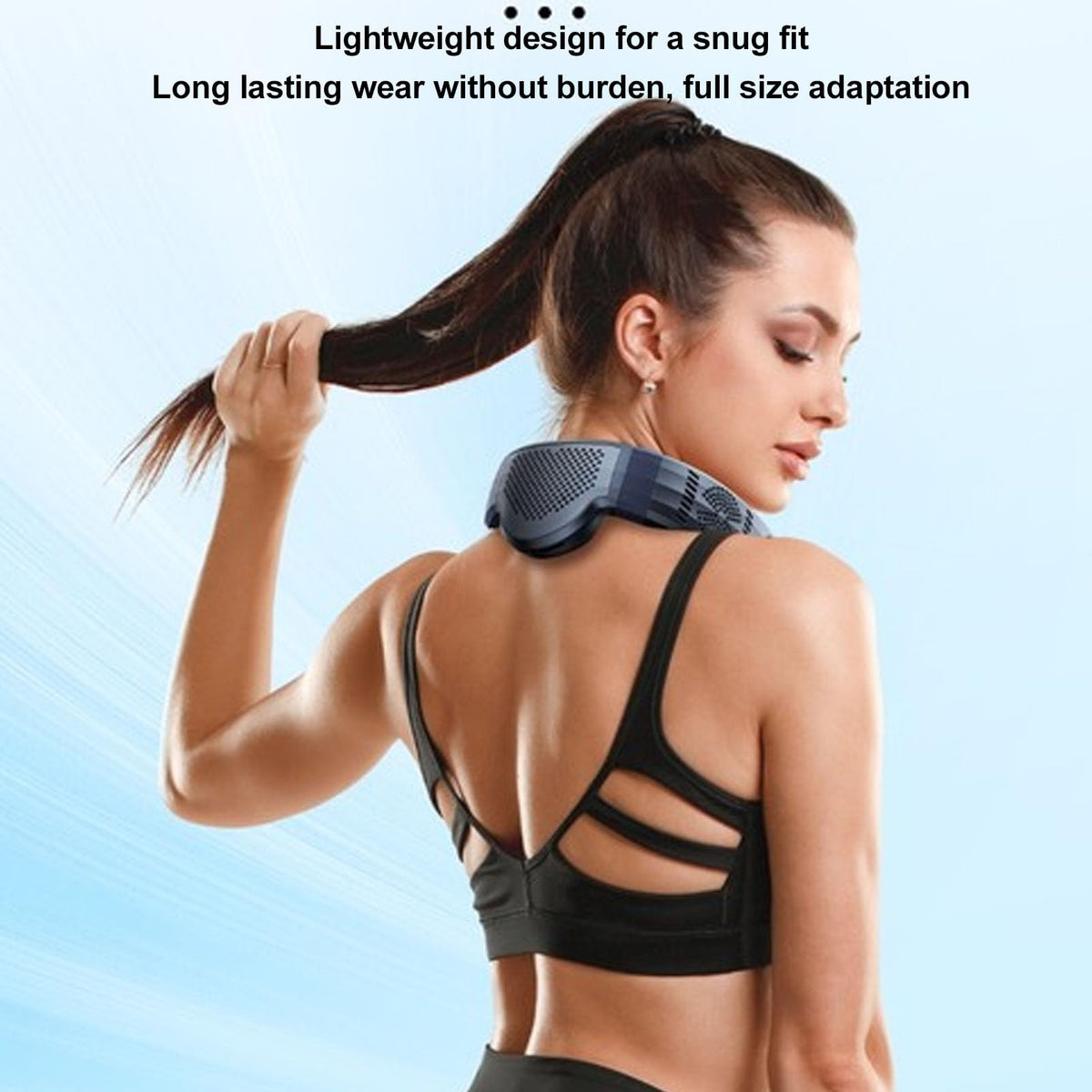 Wakects Tragbarer Nackenventilator, ABS-PP, Tragbarer Ventilator, 10000 MAh Akku, 3 Geschwindigkeiten, Kühlung, Heizung, Leiser Halbleiter für Strand, Radfahren, Camping, Kreuzfahrt, Reisen (WHITE)
