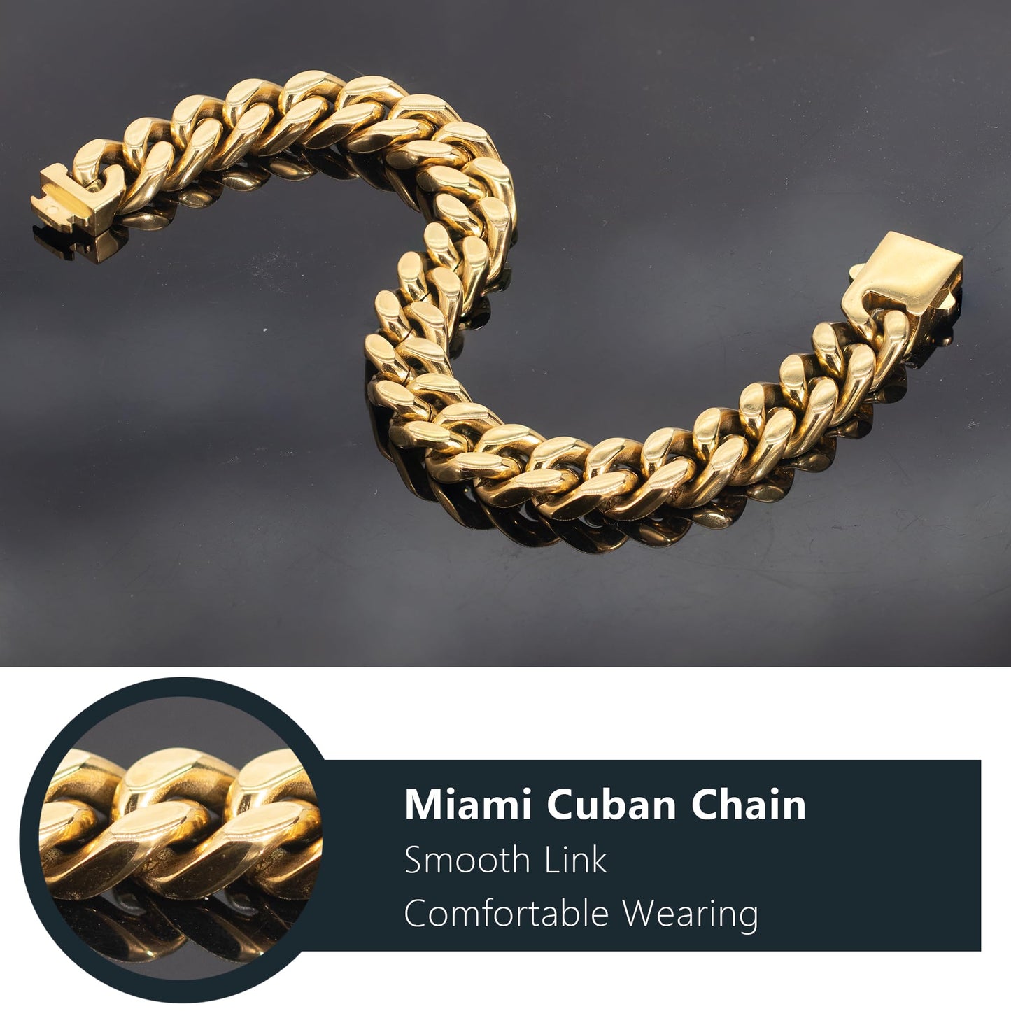 HAYOUWAY Armband Herren Silber mit Buchstaben, Herren Armband Damen Panzerkette Edelstahl Armbänder für Herren mit Gravur AZ Personalisierte Geschenke (Gold-M, Vergoldet)