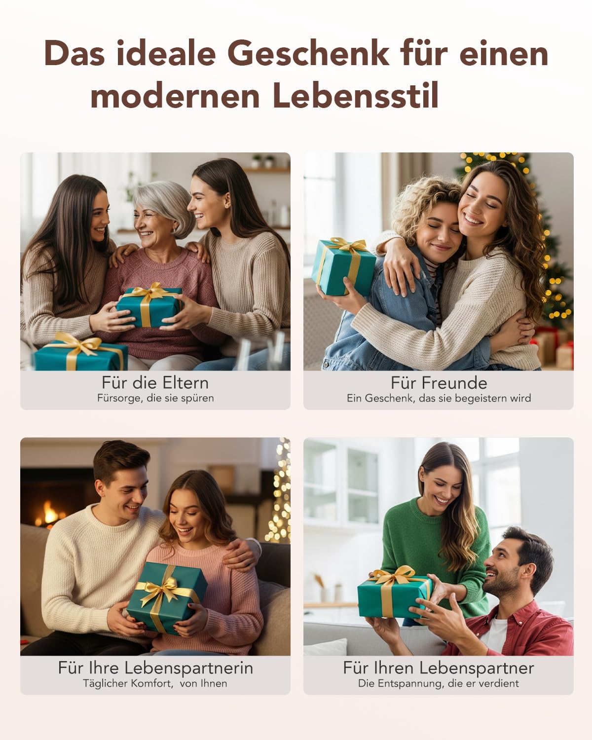 SKG Nackenmassagegerät, Faltbarer Elektrischer Nackenmasseur mit Wärme & Vibration, Titan 316L Massageköpfe, 11 Programme, Kabellos & Tragbar, Geschenk für Papa, Männer und Frauen, G7 Pro Fold（Gold)