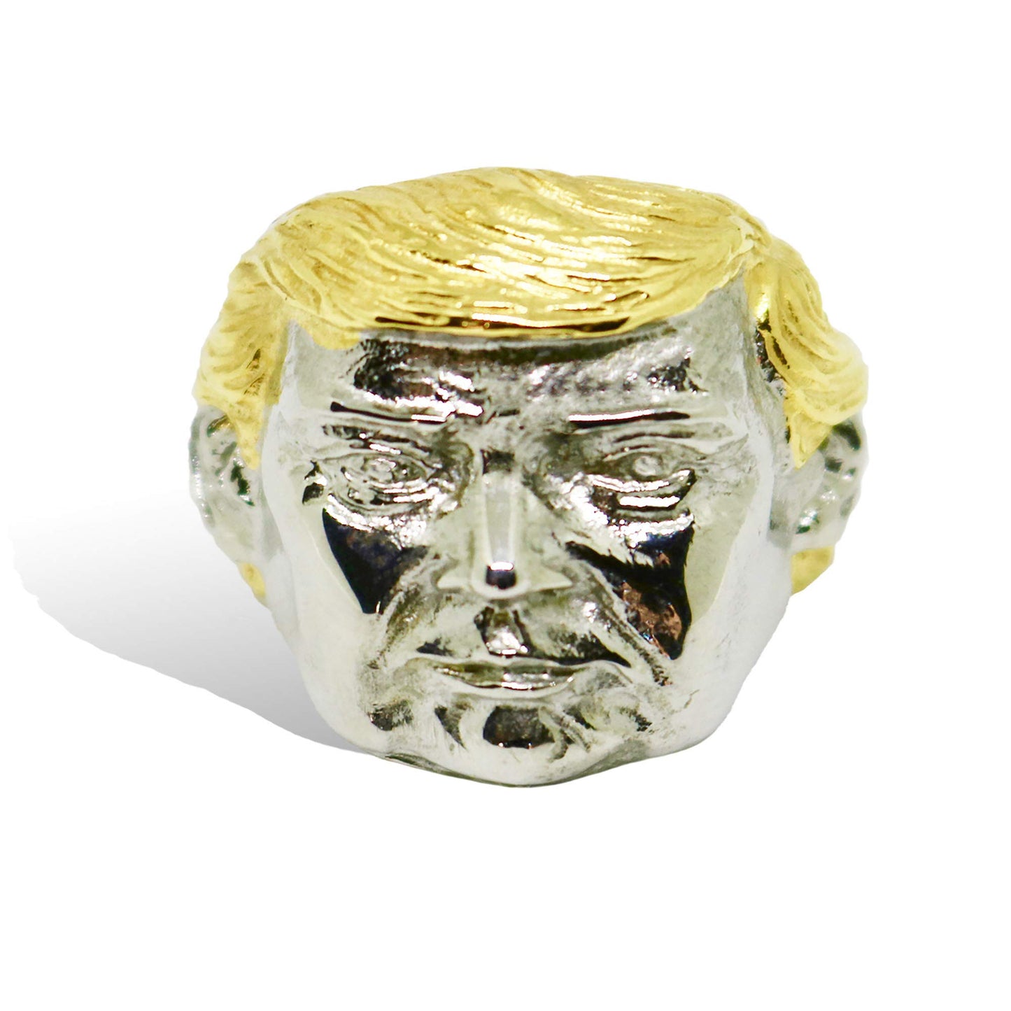 B &amp; L Products Donald Trump Präsidentenring, Trump Präsidentenring, Trump Ringe für Männer, Trump Schmuck, Lustiges und einzigartiges Geschenk für Trump Unterstützer, Gold (9)
