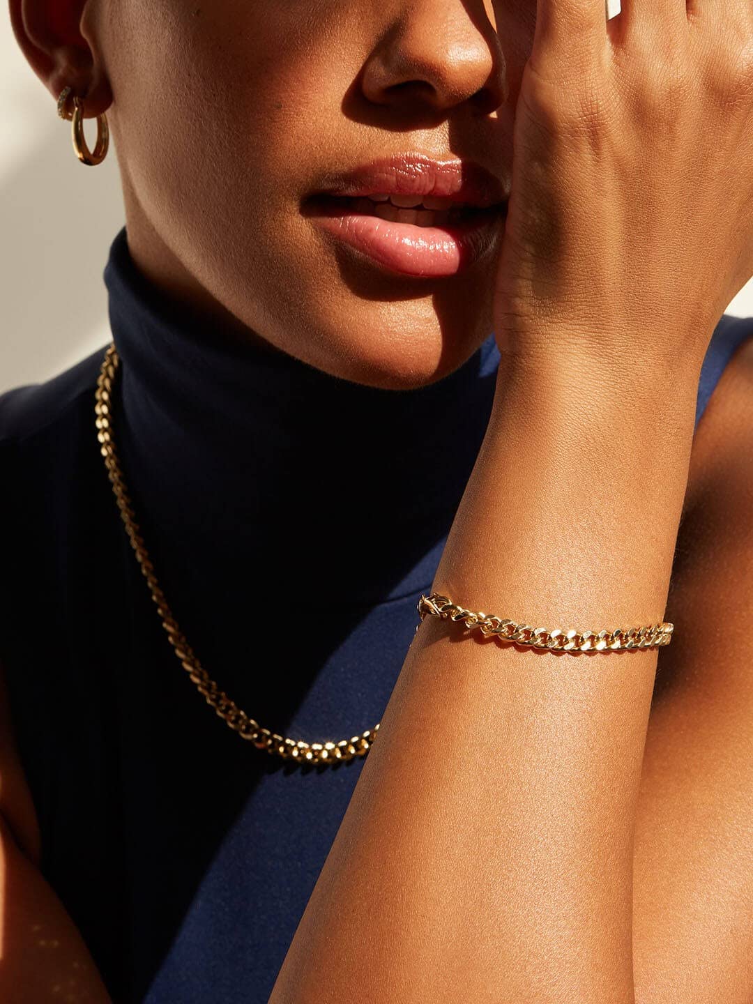 TRIPOD JEWELRY 4 mm 6 mm Miami Cuban Link Kette 14 K Echt vergoldet 316L Edelstahl massive Halskette oder Armband für Damen und Herren (Doppel-Sicherheitsverschluss, Weihnachts- oder Geburtstagsgeschenk.) (6 mm, 8,0 Zoll)
