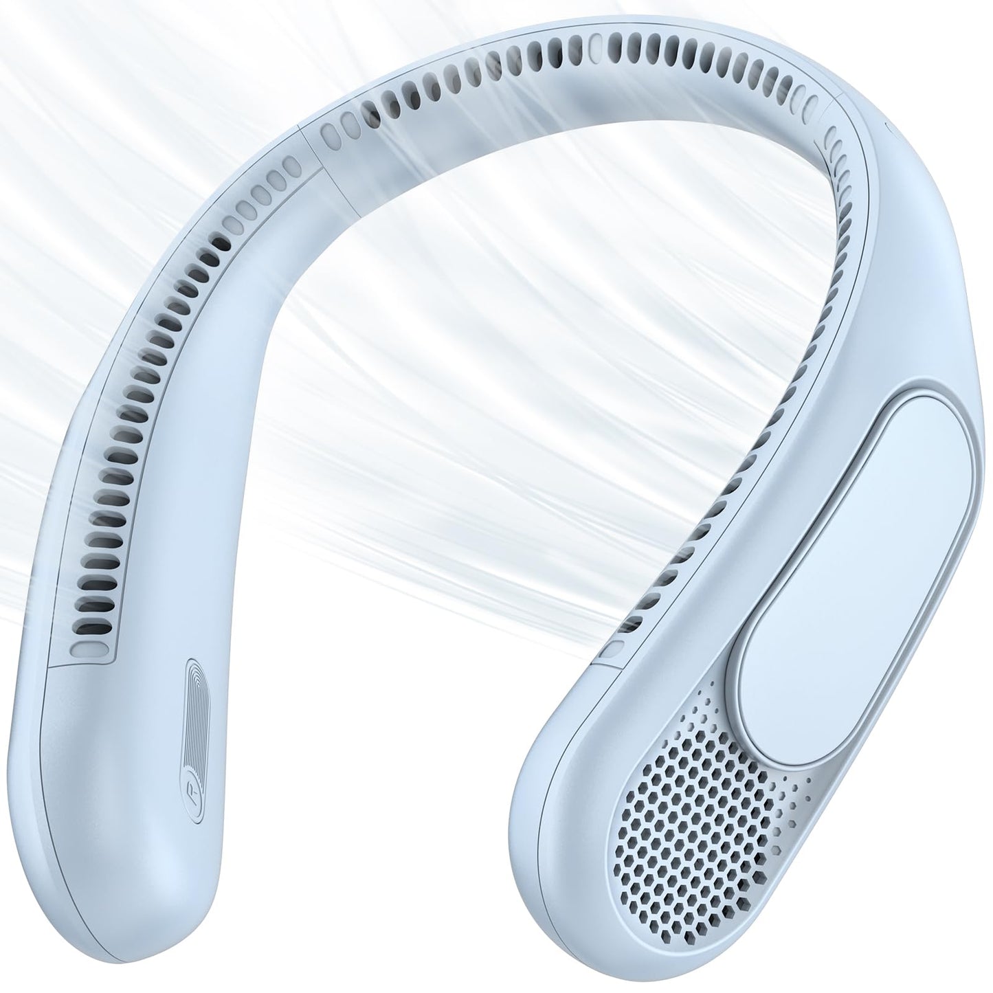 anysun Nackenventilator, USB Ventilator mit 66 Luftauslässe, 360° Luftstrom, 4 Stufen, 6000mAh USB Wiederaufladbar, Freihändiger Leichter Hals ventilator für Büro, Pendeln, Reisen und Outdoor