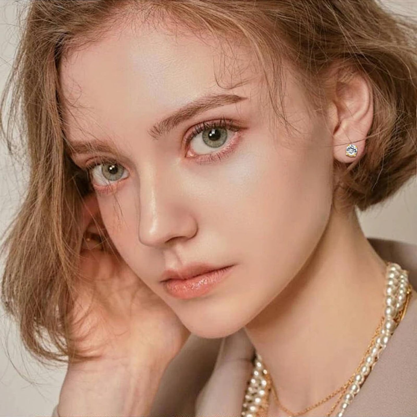 NEWITIN 6 Paar magnetische Ohrstecker aus Edelstahl für Männer, magnetische Ohrringe für Männer, Ohrclips, nicht durchdringende Ohrringe, Unisex, CZ-Magnetohrringe, Diamantohrringe für Frauen und Männer