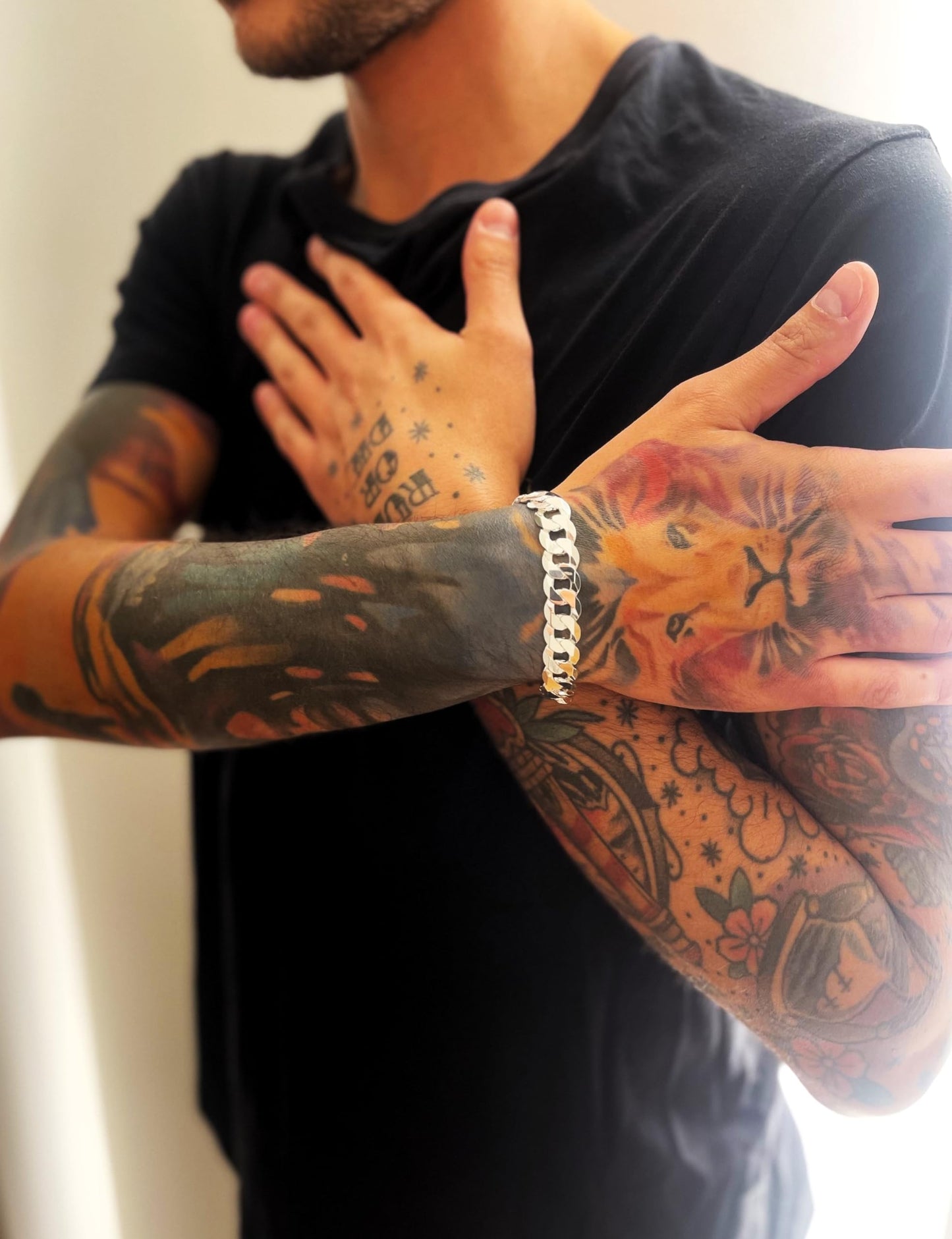 QUADRI - Elegante Armband aus Panzerkette (Cubana) - Breite 12mm - für Männer und Frauen aus 925er Echtsilber - Länge 19 cm - Silberkette Kette anlaufgeschützt - Zertifikat Made in Italy