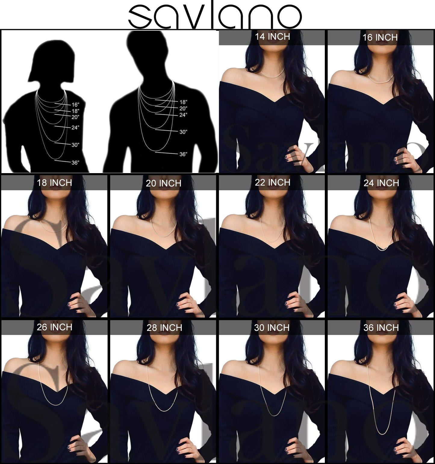 Savlano Halskette aus 925er Sterlingsilber, 14 Karat vergoldet, 3 mm, italienische massive Panzerkette mit kubanischen Gliedern für Damen und Herren, hergestellt in Italien, wird in einer Geschenkbox geliefert (24, 3 mm)