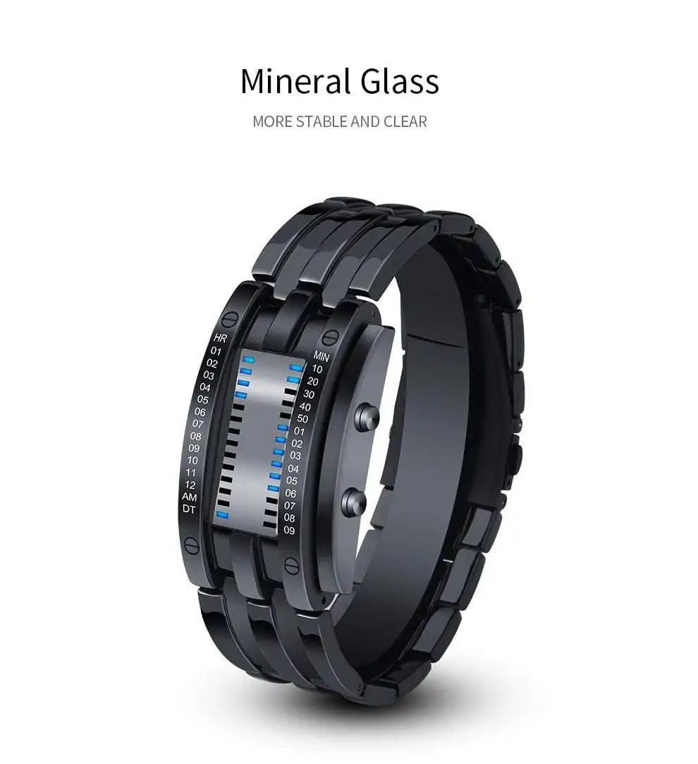 Futuristische Digitalarmbanduhr