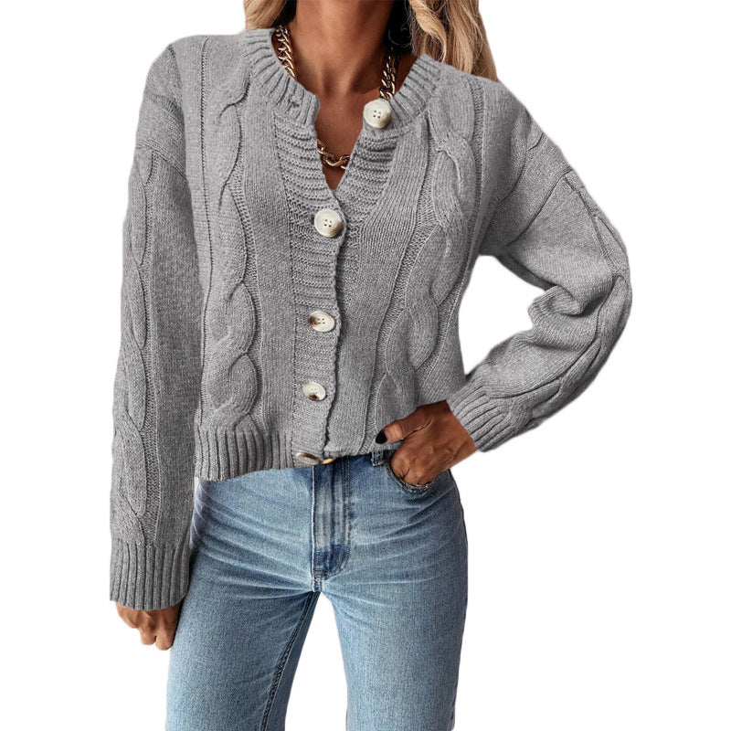 Herbst und Winter Pullover Strickjacke