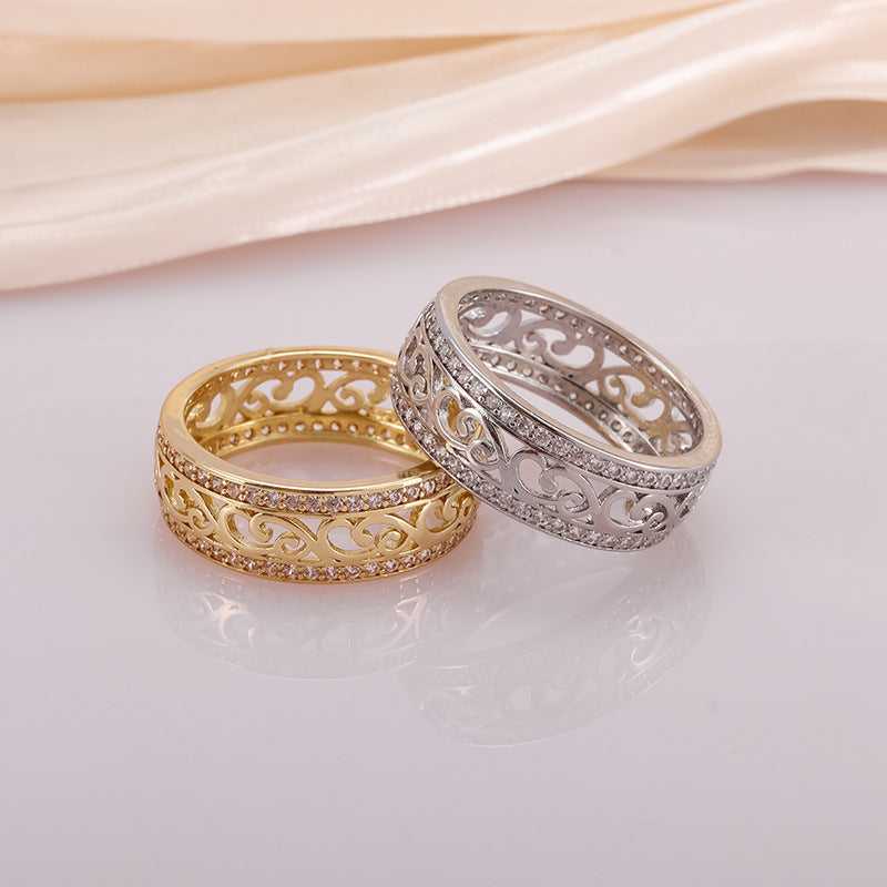 Personalized Hollow-out Zircon Ring For Women