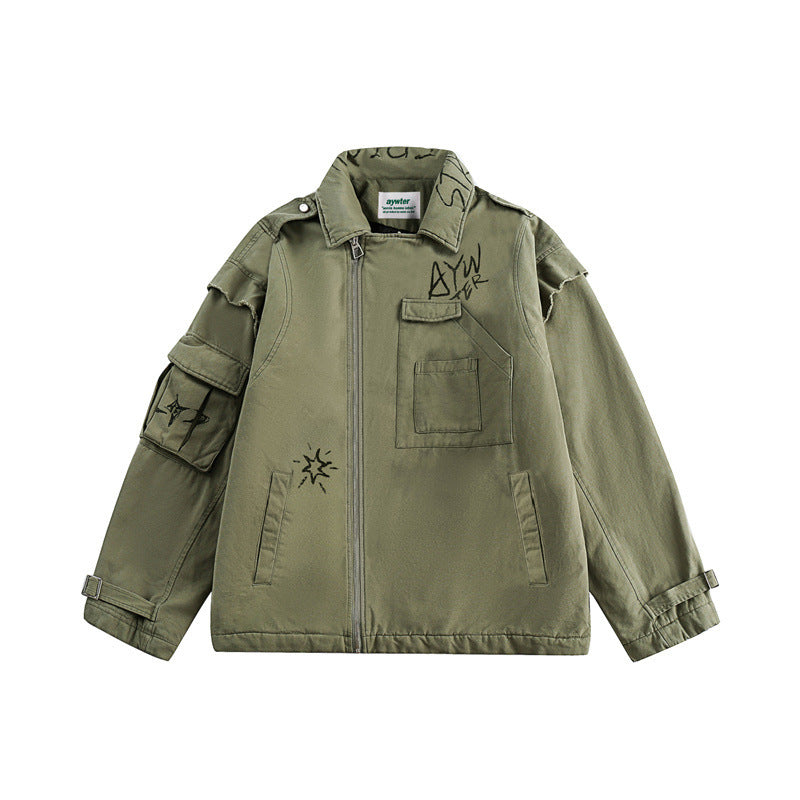 Flying Tooling Gesteppter Baggy Mantel Herren