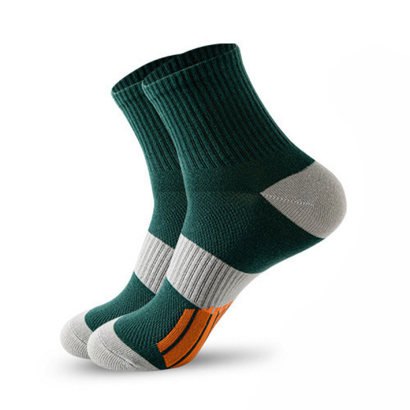 Men's Middle Tube Socks Color Matching Sports Basketball Socks