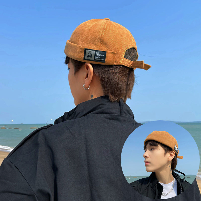 Retro Melon Hat Male Four Seasons Hip-hop Korean Version Of Beret Hat Street Hipsters Hats Without Eaves Landlord Women