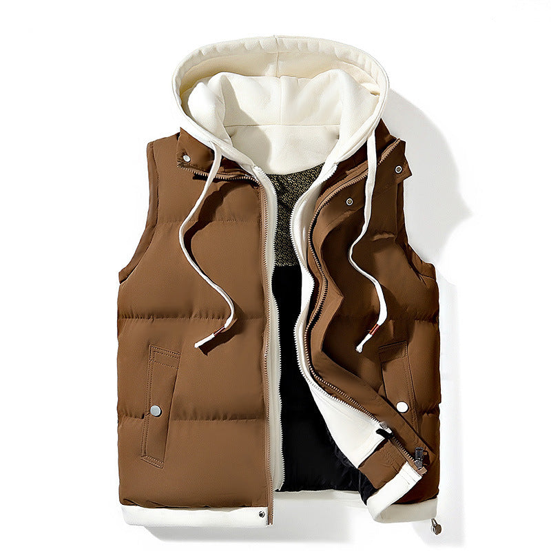 Herbst und Winter Lässiger, all-matching Loose Vest Cotton-padded Coat