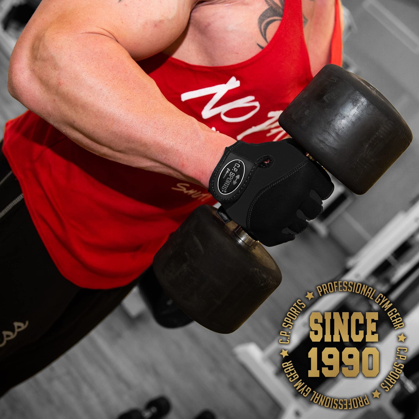 CPSports Iron-Handschuh Komfort | gepolsterte Trainingshandschuhe Herren und Damen | Handschuhe für Kraftsport, Krafttraining, Bodybuilding, Gym, Fitness, Sport oder Fahrradhandschuhe | Größe M