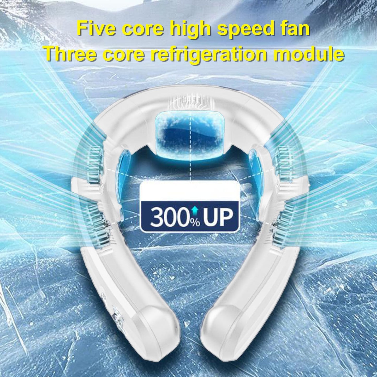Tragbarer Nackenventilator mit Kühlung und Heizung, wiederaufladbarer tragbarer Ventilator mit 10.000 mAh, 3 Geschwindigkeiten, Halbleitertechnologie, leise für Reisen, Strand, (Helles Schwarz)