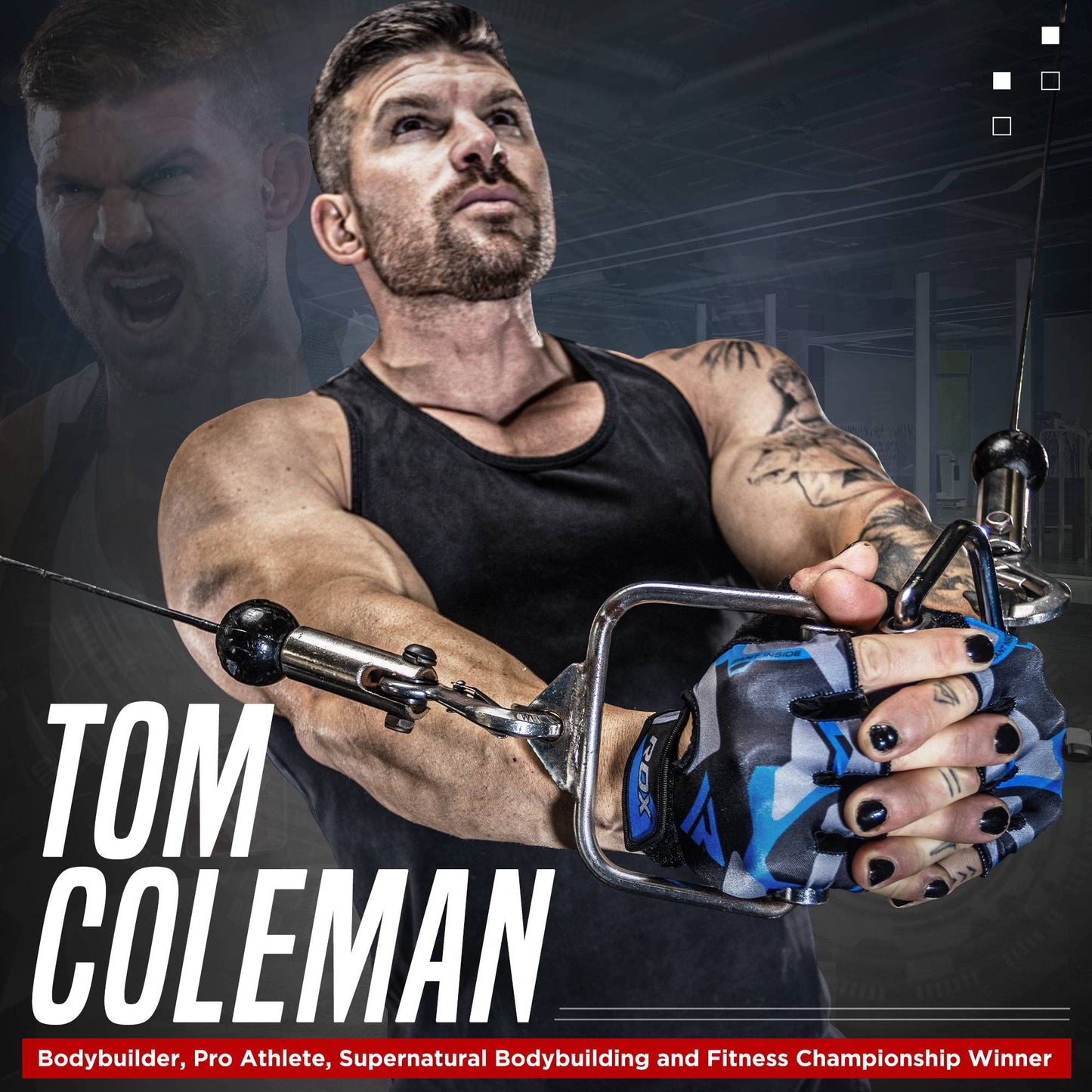 RDX Fitness Handschuhe Damen Herren, Gewichtheben Trainingshandschuhe Krafttraining, rutschfest Gym Bodybuilding Workout Weight Lifting Gloves, Kraftsport Klimmzüge Workout, Powerlifting Radfahren