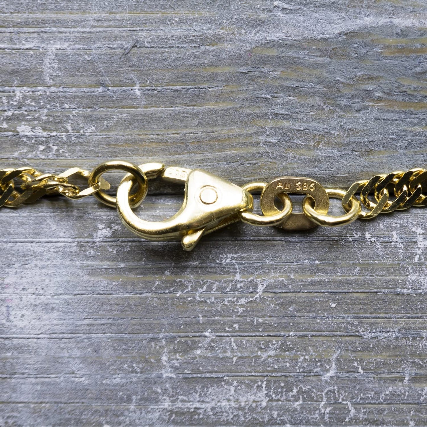 EDELIND Feines Armband Damen 585 Armband Singapurkette 14K Gelbgold 2,2 mm Länge 18,5 cm Armkette Echtgold mit Schmuck Geschenk Box Made in Germany