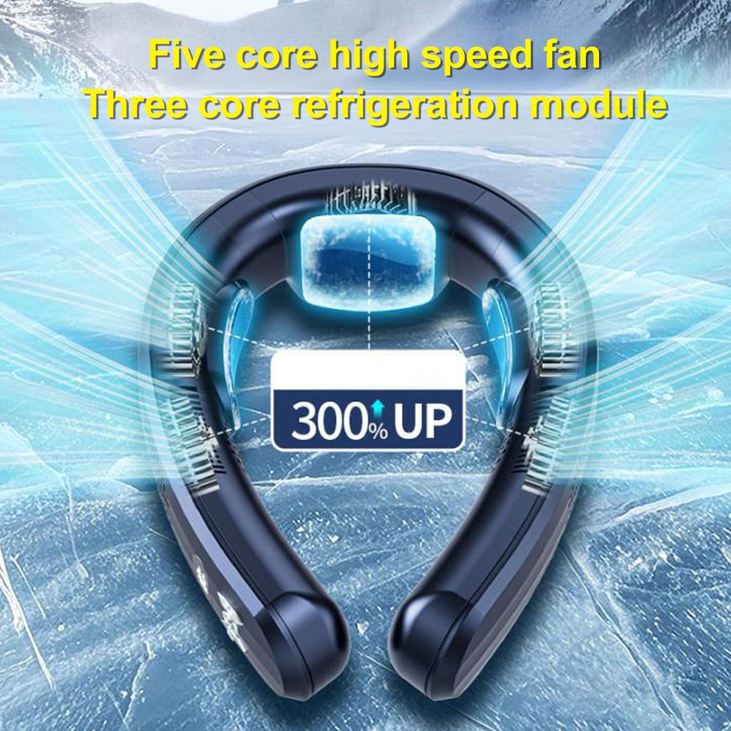 Tragbarer Nackenventilator mit Kühlung und Heizung, wiederaufladbarer tragbarer Ventilator mit 10.000 mAh, 3 Geschwindigkeiten, Halbleitertechnologie, leise für Reisen, Strand, (Helles Schwarz)