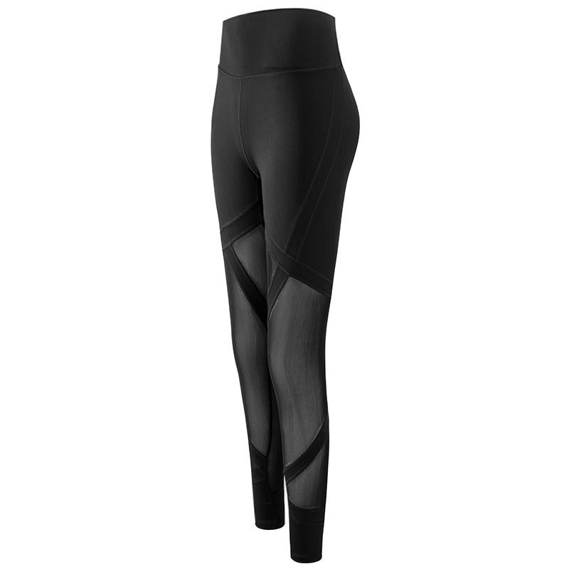 Sexy Mesh-Yoga-Hose mit hoher Taille, Hüftlift, Skinny, Abnehmen