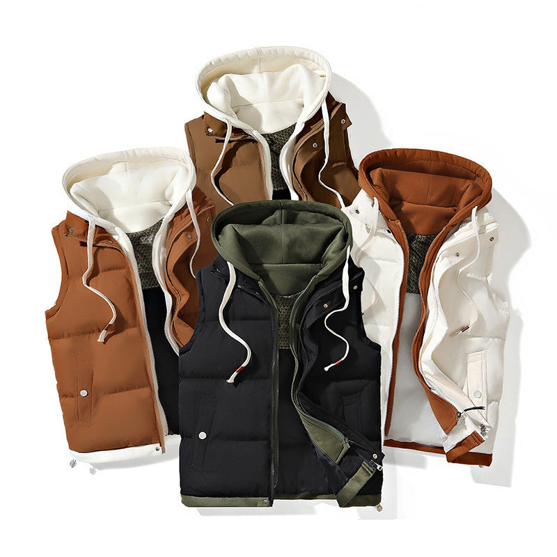 Herbst und Winter Lässiger, all-matching Loose Vest Cotton-padded Coat
