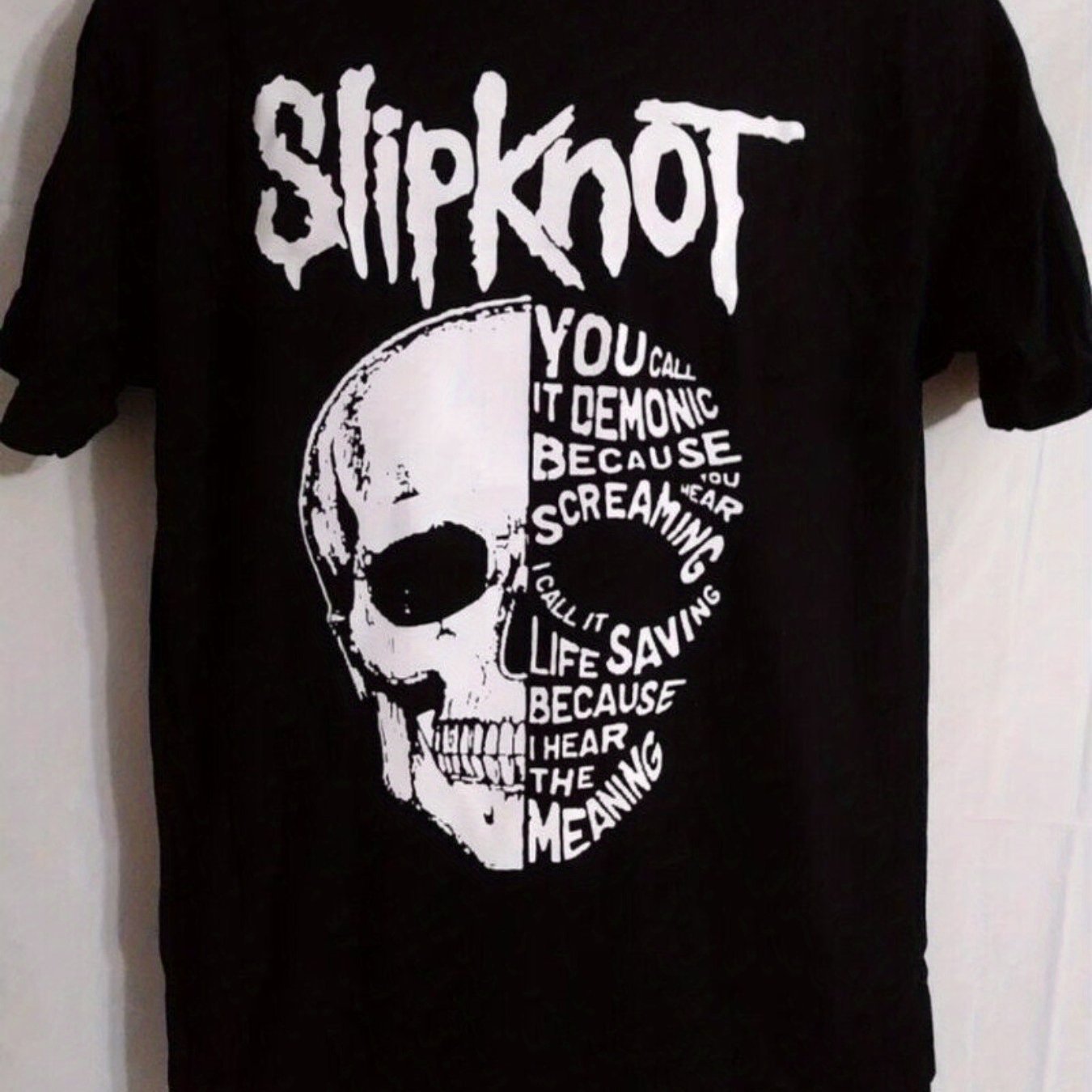 Sliding Knot Band Skelett Herren Schwarzes T-Shirt Rockband Heavy Metal