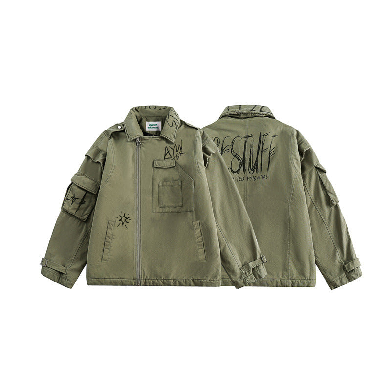 Flying Tooling Gesteppter Baggy Mantel Herren