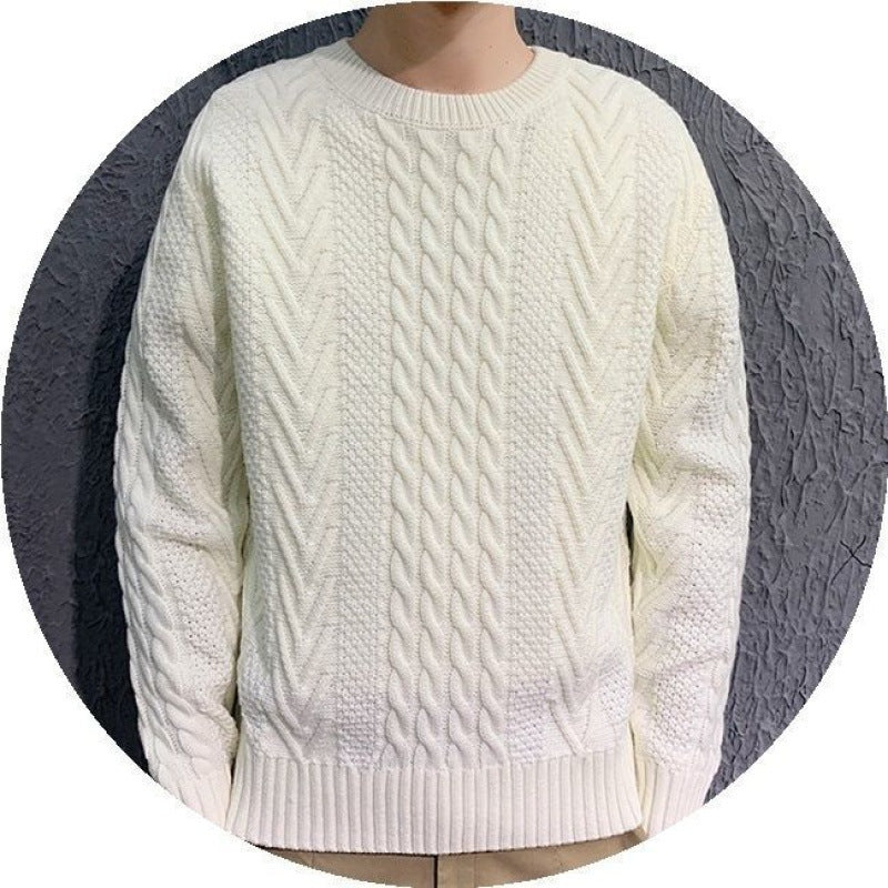 Strickpullover aus dickem Garn mit Fried Dough Twists für Herren