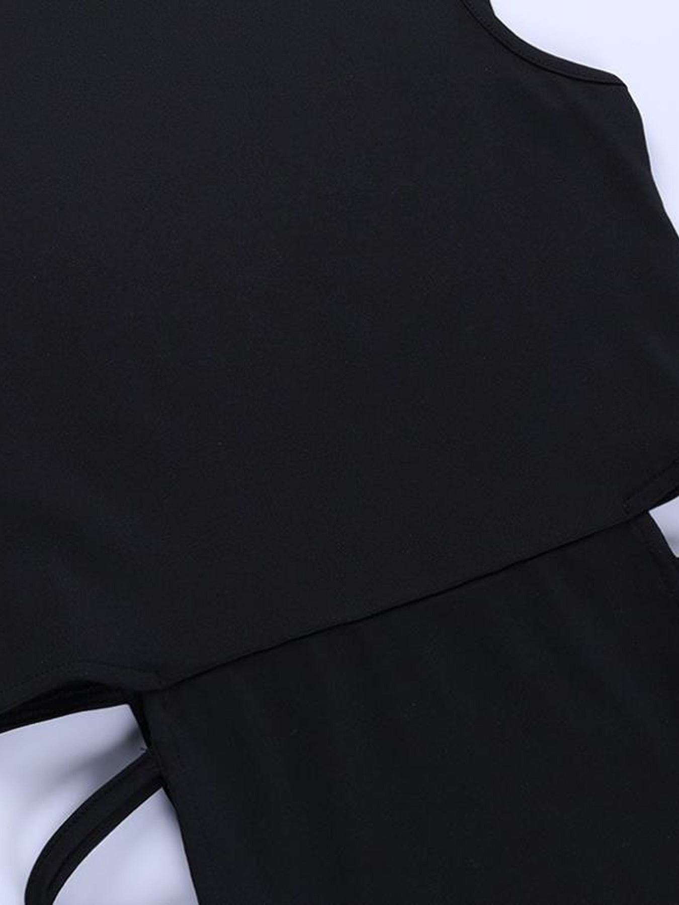 New Sexy Tank Top Tie Long Dress with High Slit and Side Cutouts | High Neck Bodycon Style for Spring/Fall.