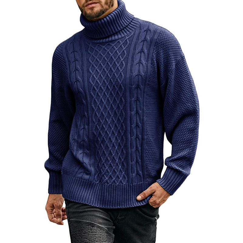 Herrenpullover, einfarbig, langärmelig, Strickjacke