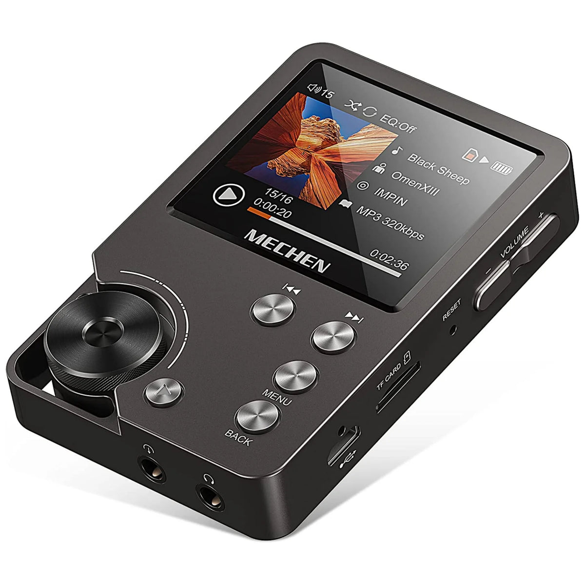 MP3 Player, Lossless DSD High Definition Portable Hi-Fi Digital Audio Music Player with 64GB Memory Card, Supports Up to 256GB