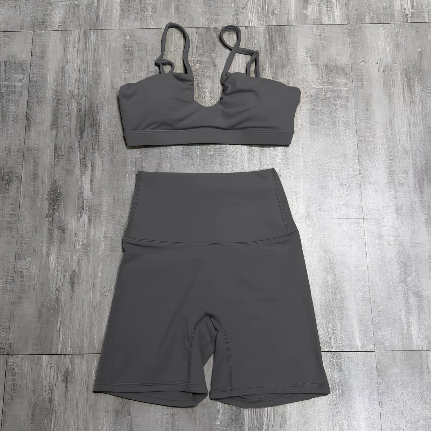 Two-Piece Women's Sports Set Chest Crossover Yoga Clothes Female Gym Bandeau Sports Bra Suits Sport Outfit For Woman