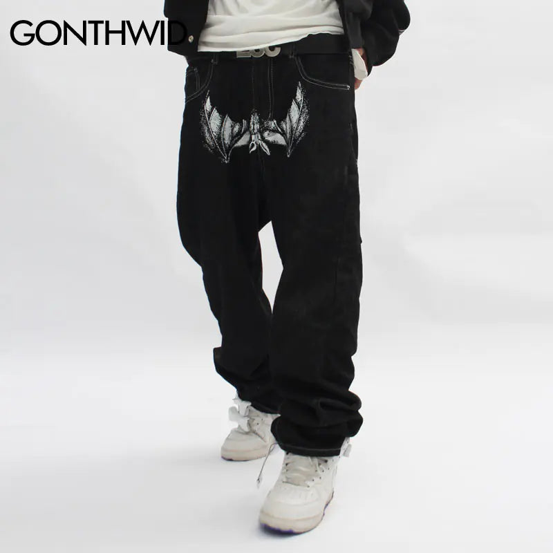 Baggy-Jeans mit Grafikprint für Herren