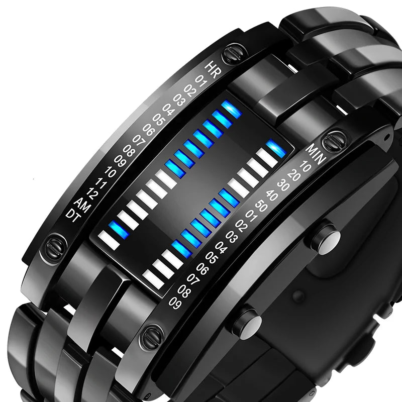 Futuristische Digitalarmbanduhr