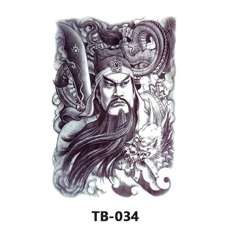 Wholesale Cool Big Full Back Tattoo Designs Large Size Temporary Tattoo Men's Full Back Tattoo Sticker