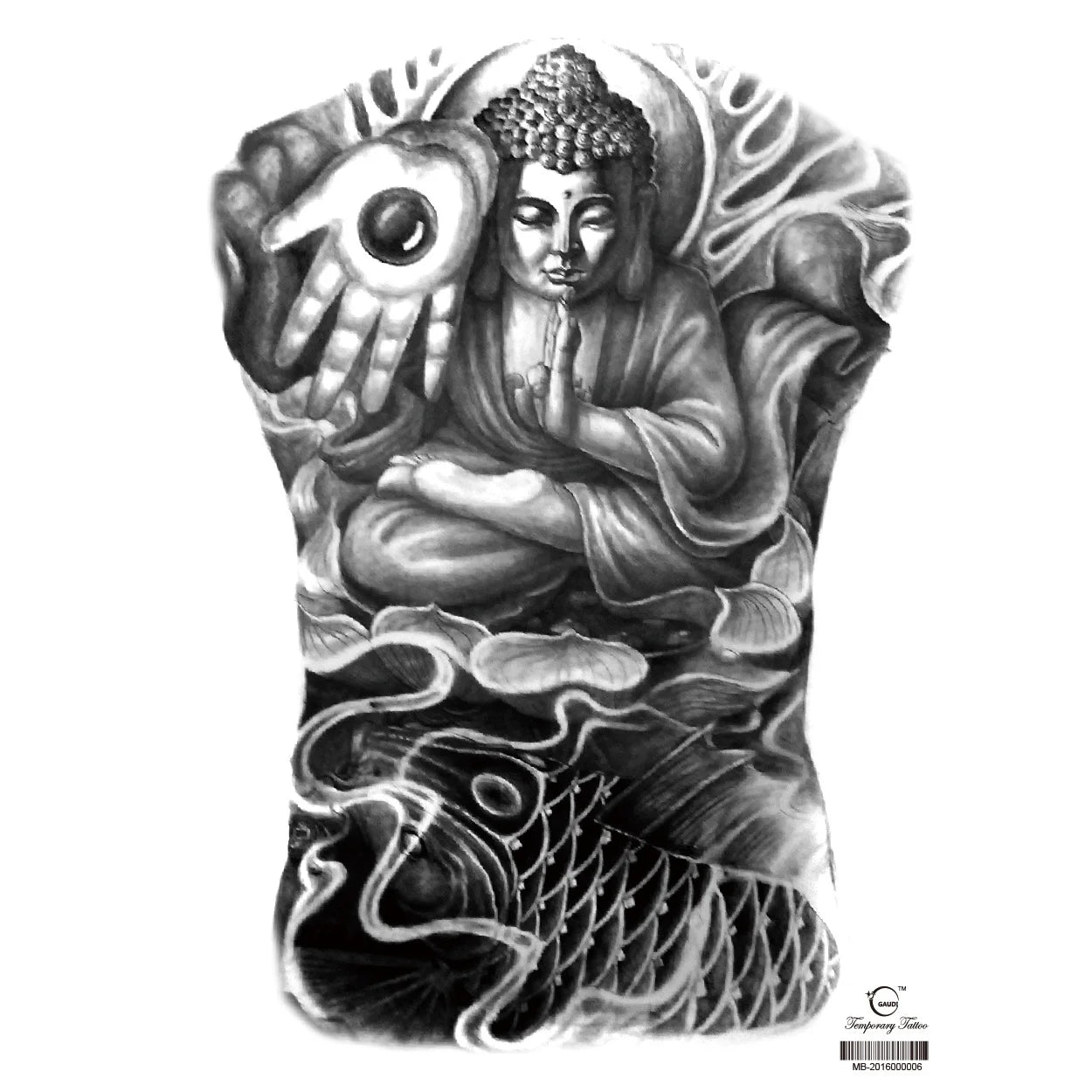 Wholesale Cool Big Full Back Tattoo Designs Large Size Temporary Tattoo Men's Full Back Tattoo Sticker