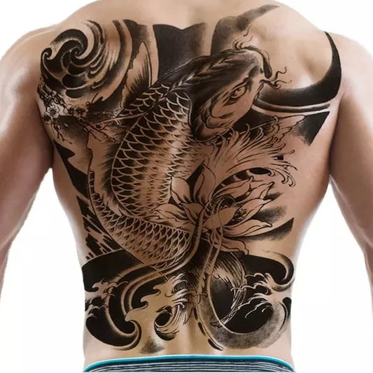 Wholesale Cool Big Full Back Tattoo Designs Large Size Temporary Tattoo Men's Full Back Tattoo Sticker