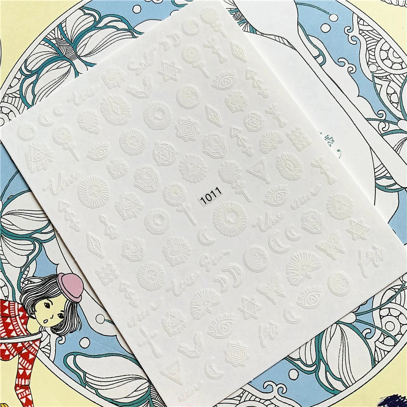 MG201011-38 WG661 Skull head snake sexy woman  3D Back glue Nail Art Stickers Decals Sliders Nail ornament decoration