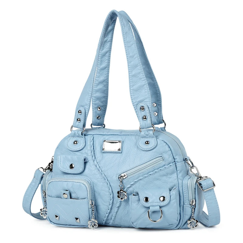 New High-capacity Women's Soft Crossbody Shoulder Bag with Single Strap and Zip Closure Waterproof Fashion Handbag High Quality
