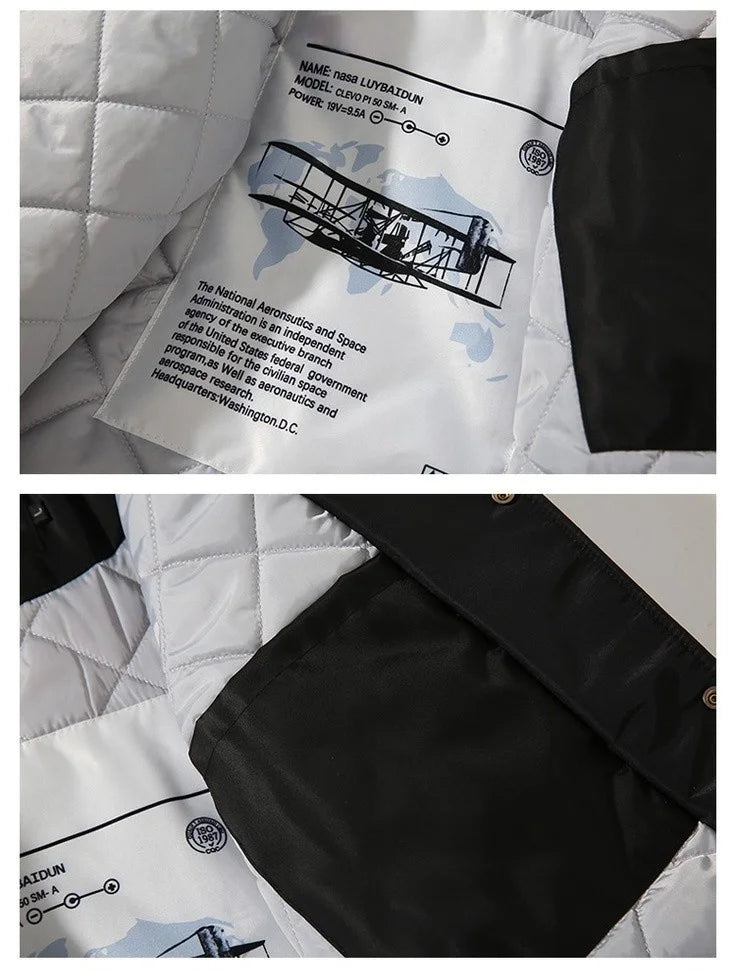 Winter Varsity Jacke Männer Frauen Embriodey Basketball Jacke Retro Mode Pilot Jacke Männer Tier Paar Kleidung High Street