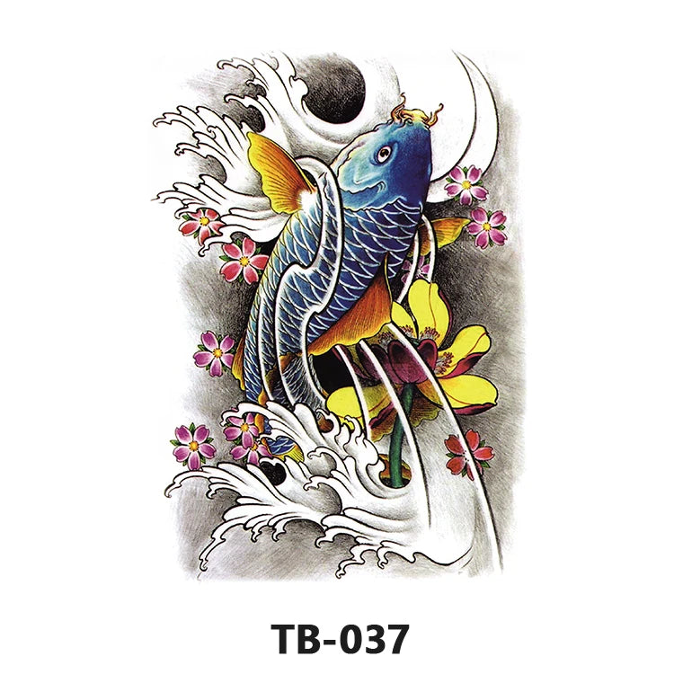 Wholesale Cool Big Full Back Tattoo Designs Large Size Temporary Tattoo Men's Full Back Tattoo Sticker