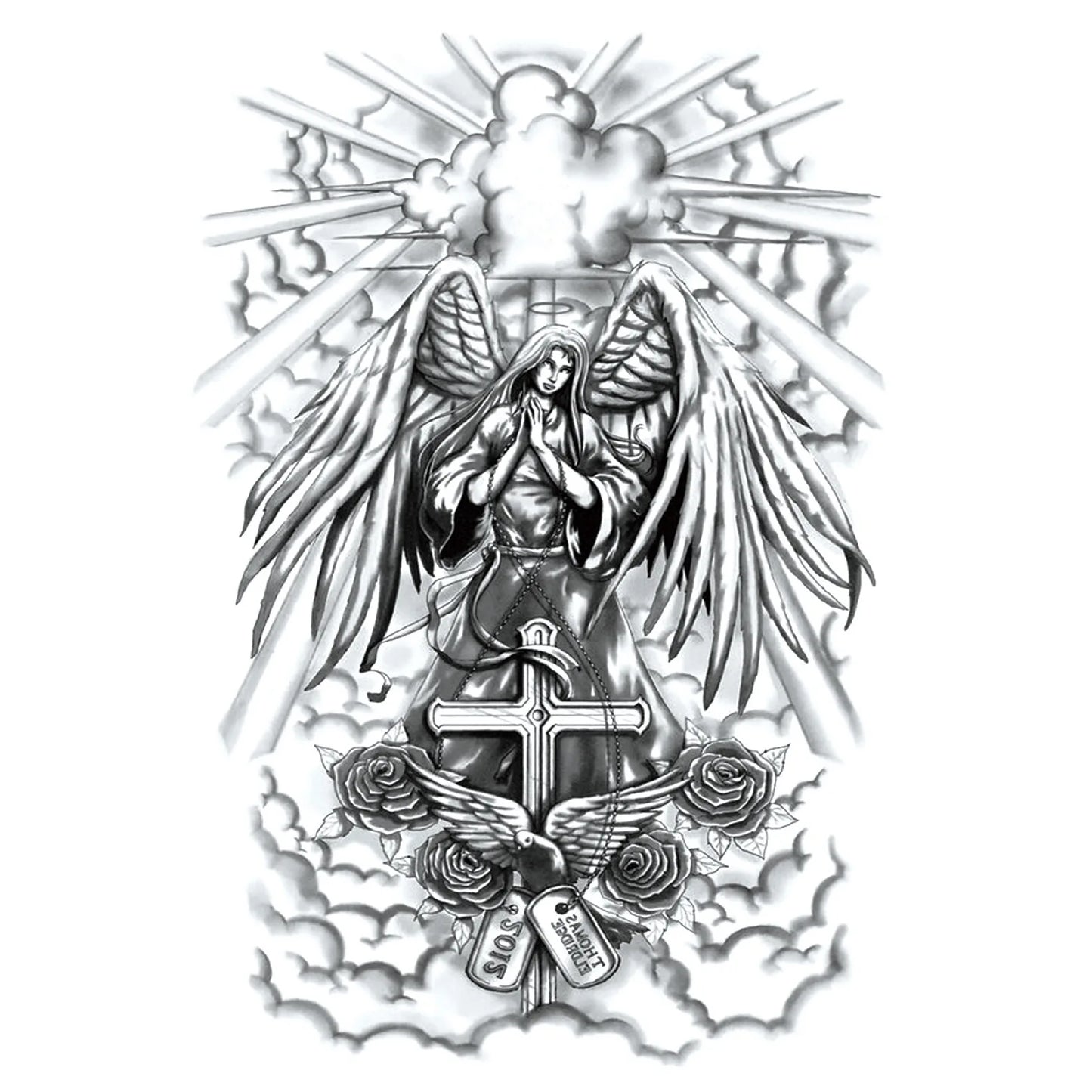 Wholesale Cool Big Full Back Tattoo Designs Large Size Temporary Tattoo Men's Full Back Tattoo Sticker