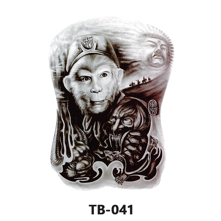 Wholesale Cool Big Full Back Tattoo Designs Large Size Temporary Tattoo Men's Full Back Tattoo Sticker