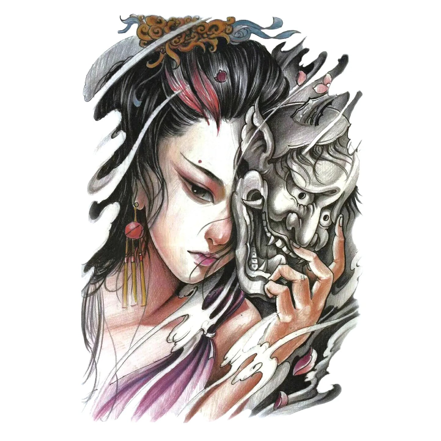 Wholesale Cool Big Full Back Tattoo Designs Large Size Temporary Tattoo Men's Full Back Tattoo Sticker
