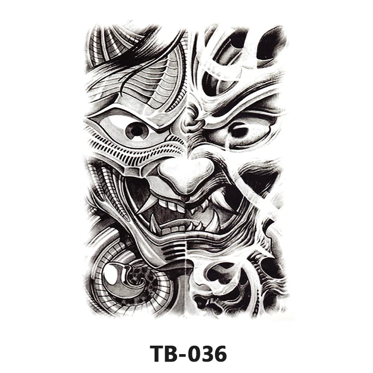 Wholesale Cool Big Full Back Tattoo Designs Large Size Temporary Tattoo Men's Full Back Tattoo Sticker