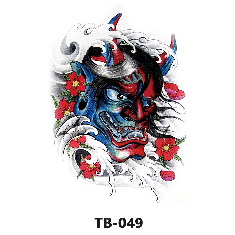 Wholesale Cool Big Full Back Tattoo Designs Large Size Temporary Tattoo Men's Full Back Tattoo Sticker
