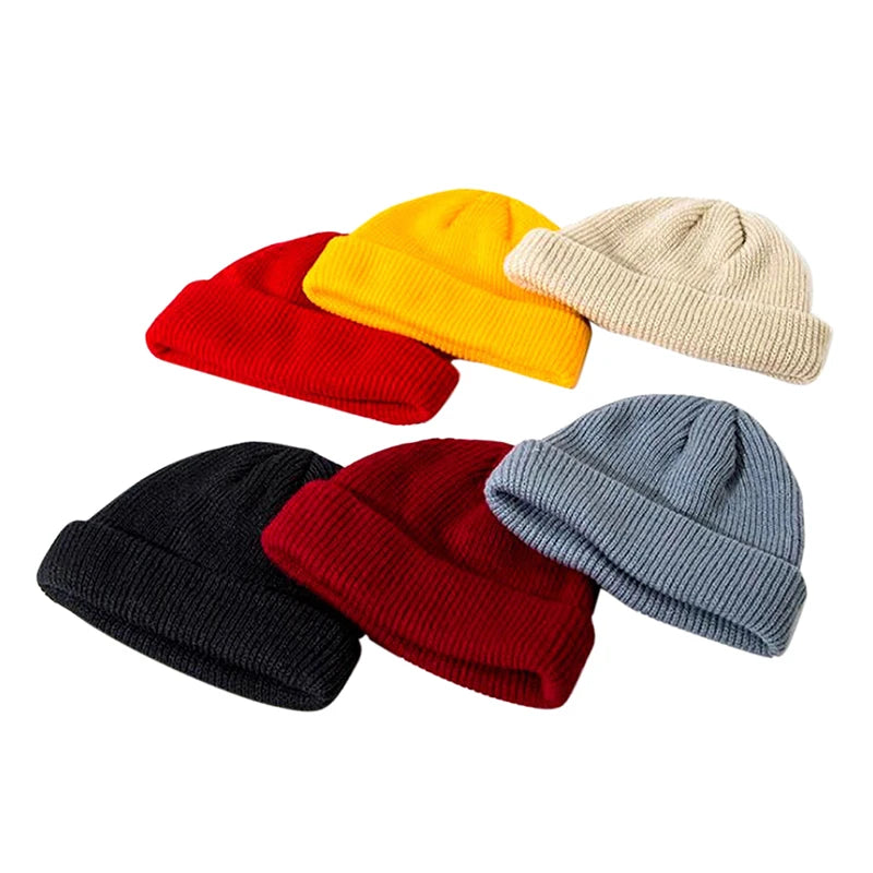 Damen Casual Cap Winter Unisex Rippenstrick Beanie Mützen Hüte Für Frau Herren Kinder Mädchen Jungen Schwarz Grau Rot Einfarbig