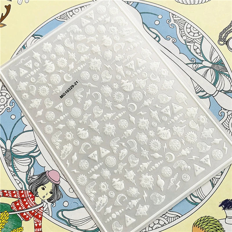 MG201011-38 WG661 Skull head snake sexy woman  3D Back glue Nail Art Stickers Decals Sliders Nail ornament decoration